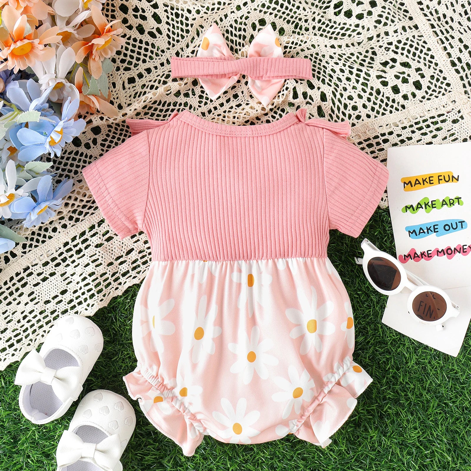 2PCS Infant Onesie for Girls