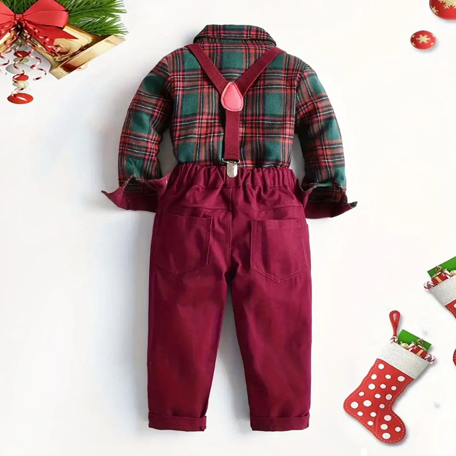 MOMSTAG Boys Christmas Style Gentleman Outfit