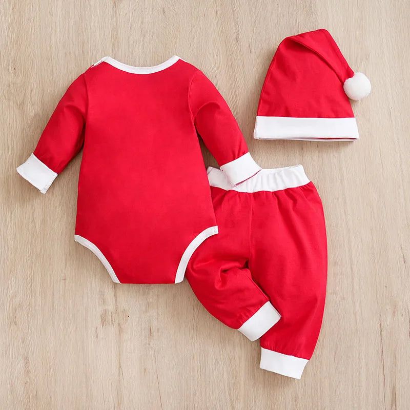 Santa Red Unisex Baby Outfit Set