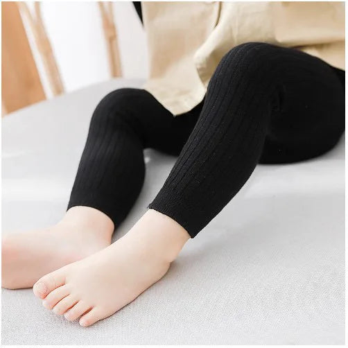 Baby Girls Ribbed Winter Leggings