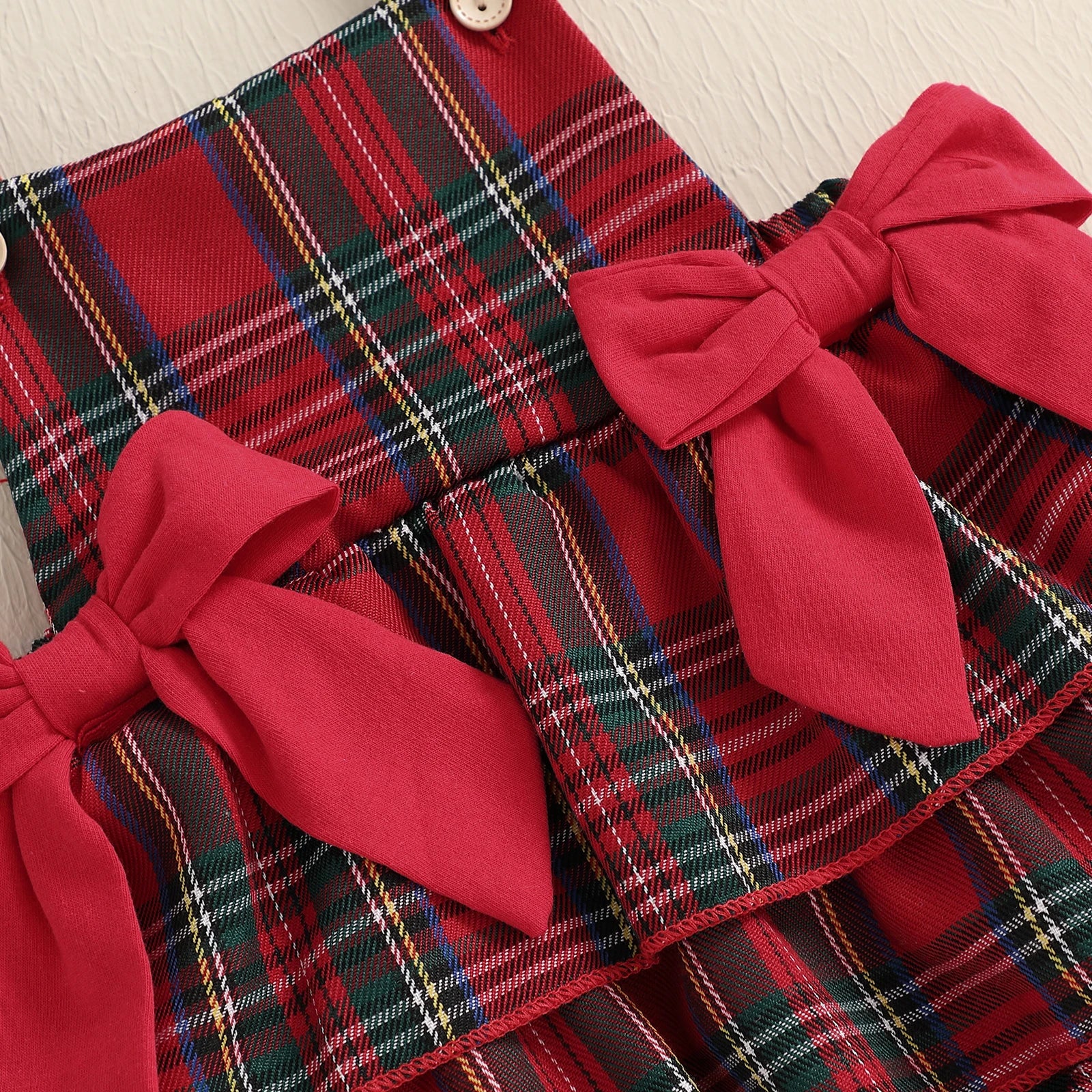 Plaid Holiday Baby Girl 3-Piece Outfit