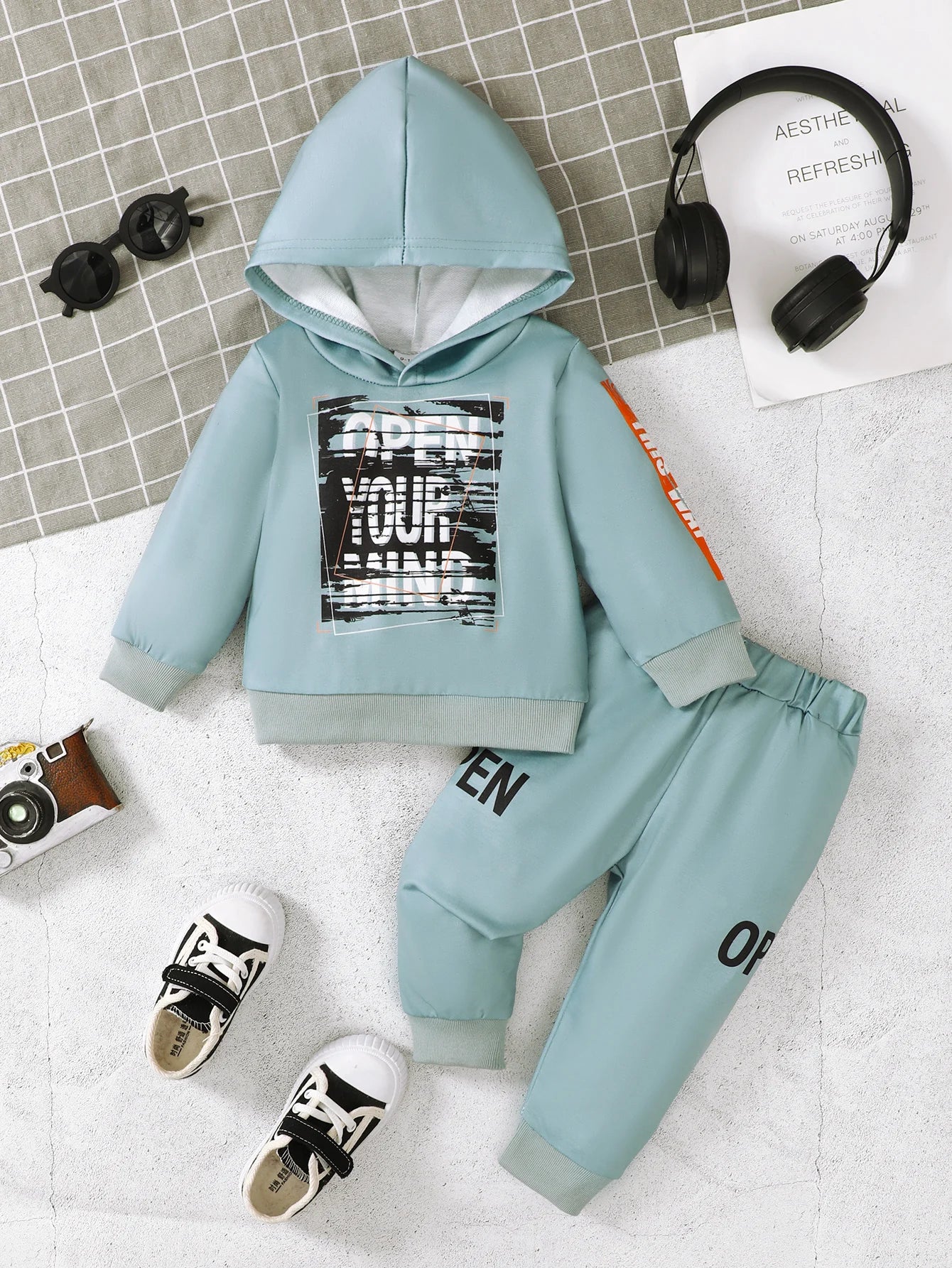 Baby Graphic Hoodie Outfit Set 6M–3Y
