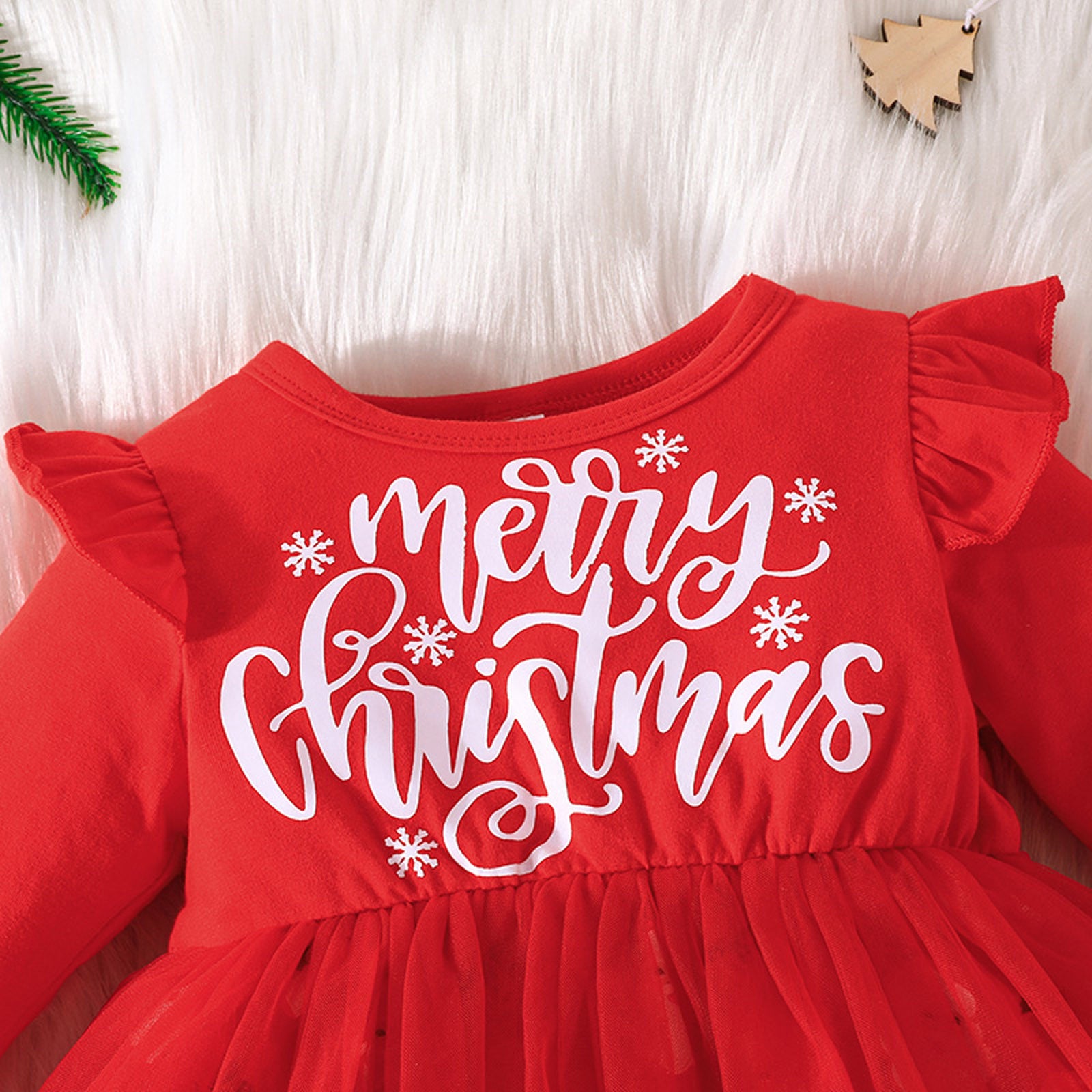 MOMSTAG Toddler Girl Christmas Santa Dress