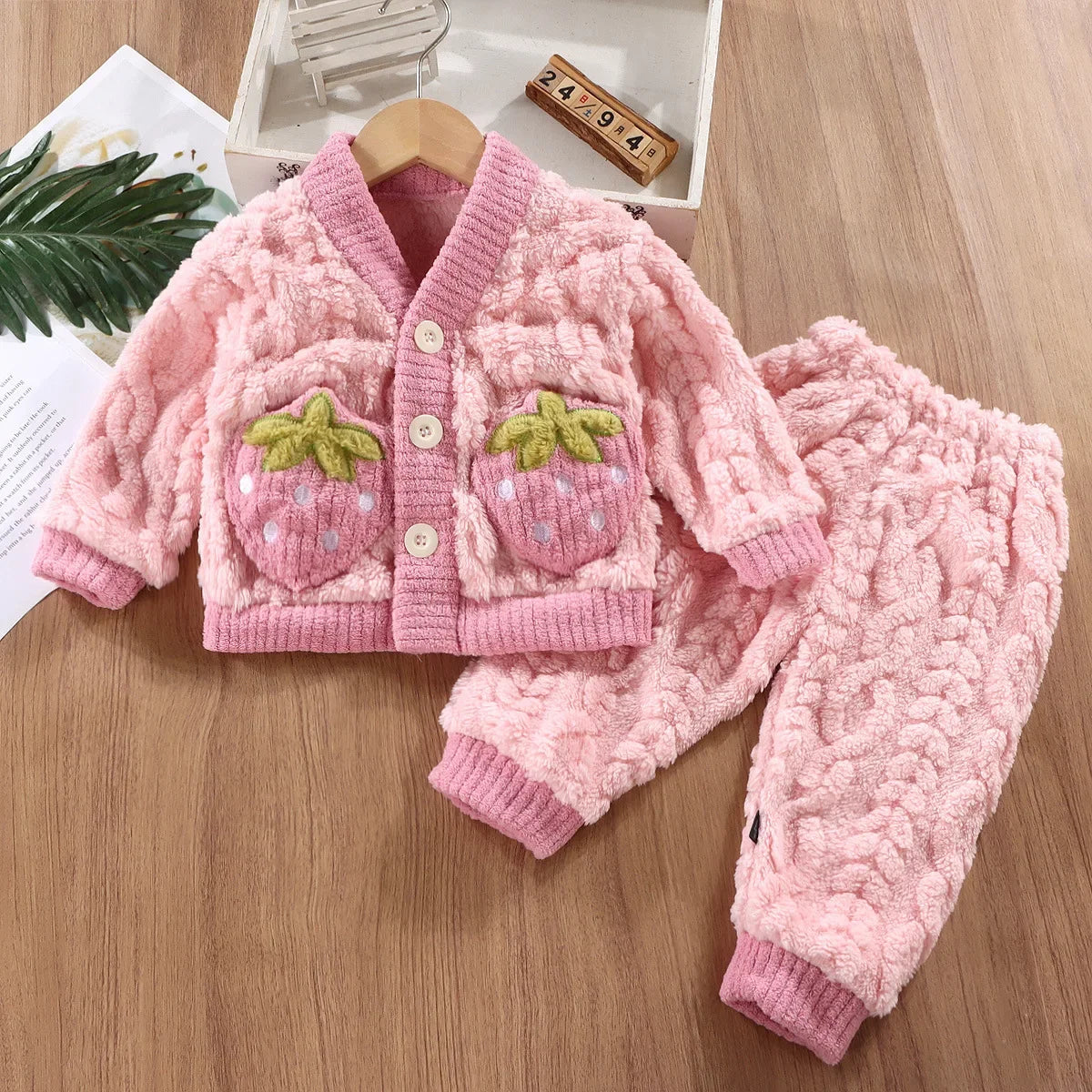 MOMSTAG Winter Kids Thicken Warm Pajamas Sleepwear