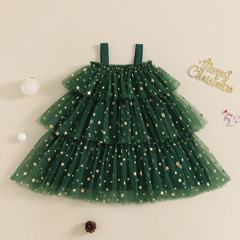 MOMSTAG Baby Girl Sleeveless Christmas Sundress