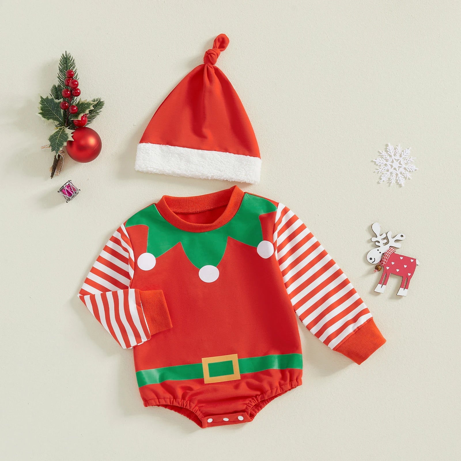 Baby Elf Romper Christmas Costume