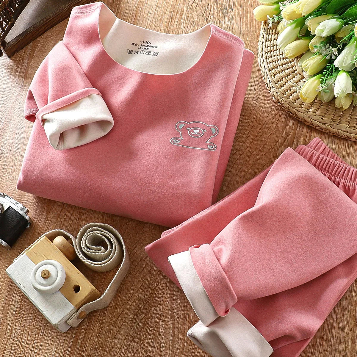 Kids 2-Piece Thermal Pajama  Set