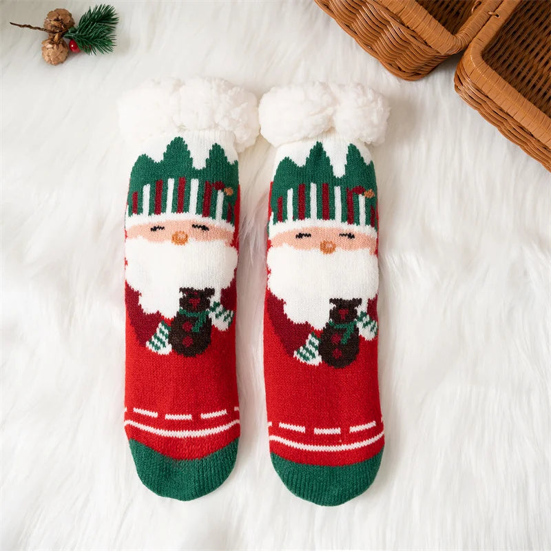 Kids Winter Cartoon Christmas Warm Socks