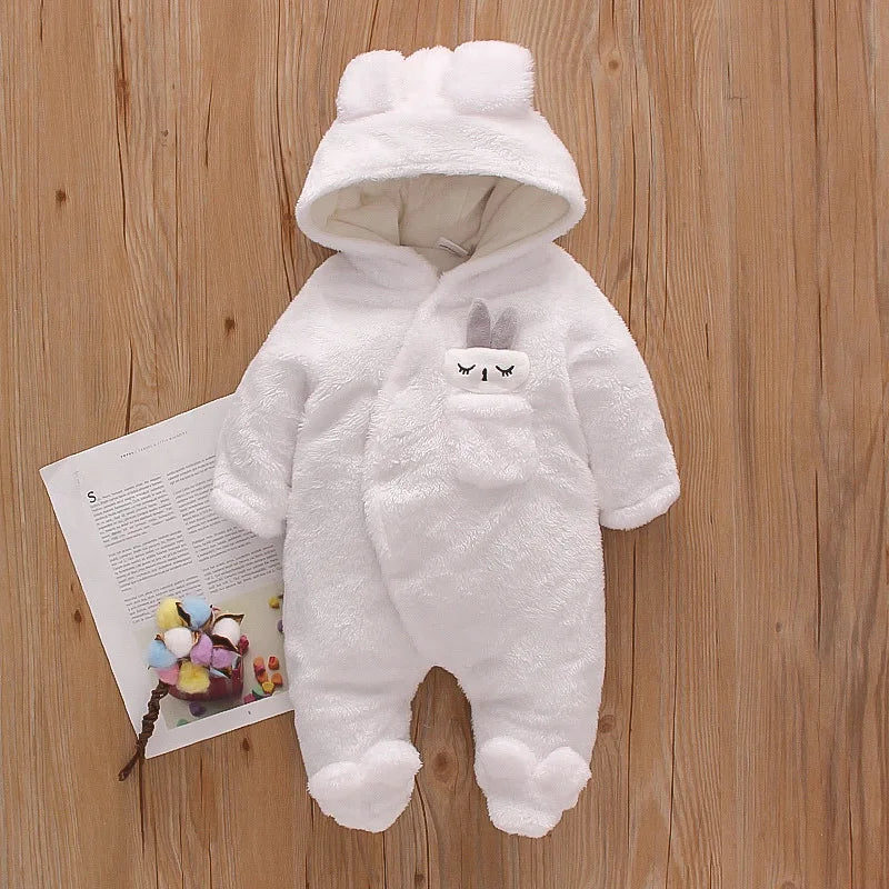 Baby Cotton Plush Winter Romper 0-18M