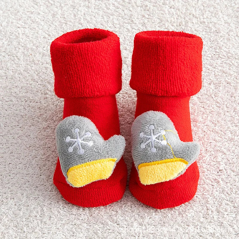 Knitted Santa Baby Cotton Socks