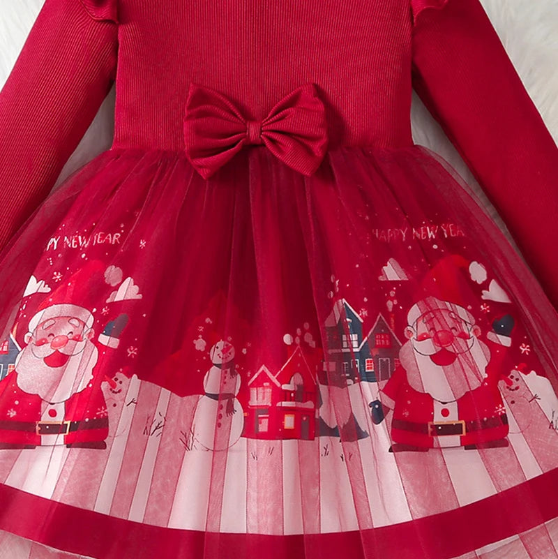 Christmas Girls Princess Dress 2025