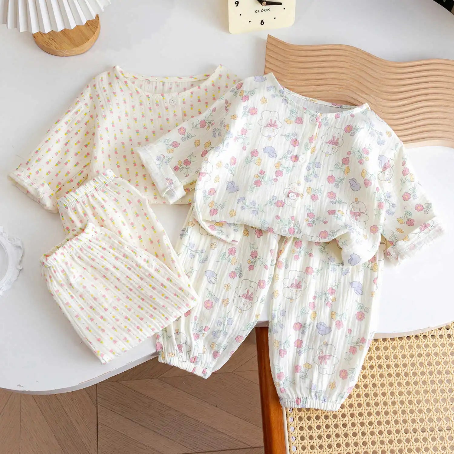 Pure Cotton Floral Long Pajamas for baby girl