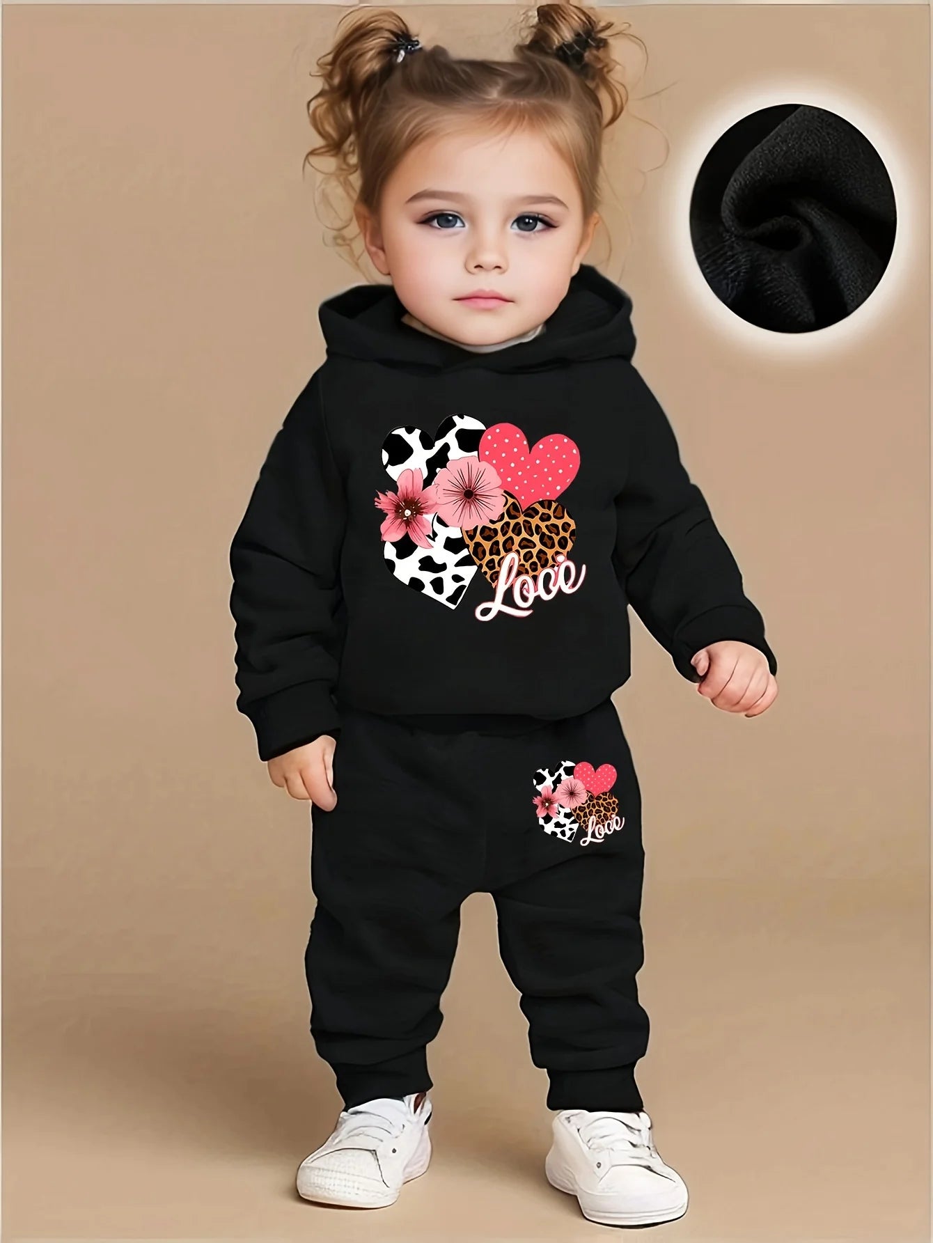 Baby Girl Heart Hoodie Set (6–36 Months)