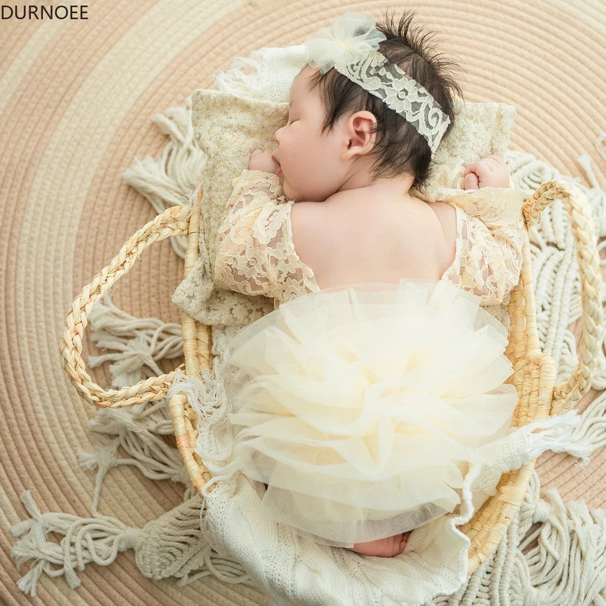 Newborn Tutu Dress - Lace Princess Romper - Photography Props