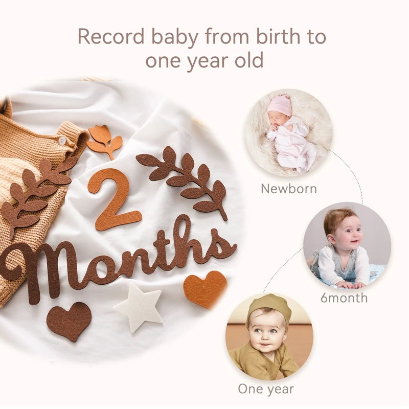 Baby Month Milestone Card - Newborn Photography Prop