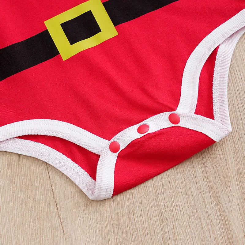 Santa Red Unisex Baby Outfit Set