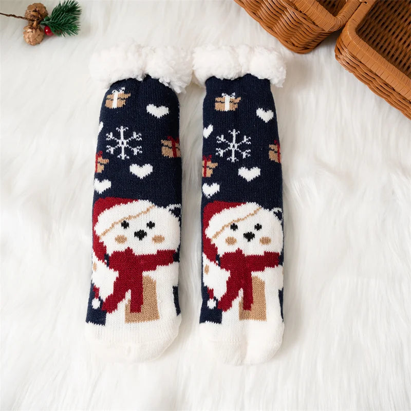 Kids Winter Cartoon Christmas Warm Socks