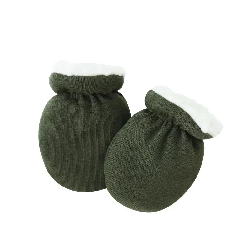 MOMSTAG Newborn Wool Furry Mittens - Warm & Thick for Winter