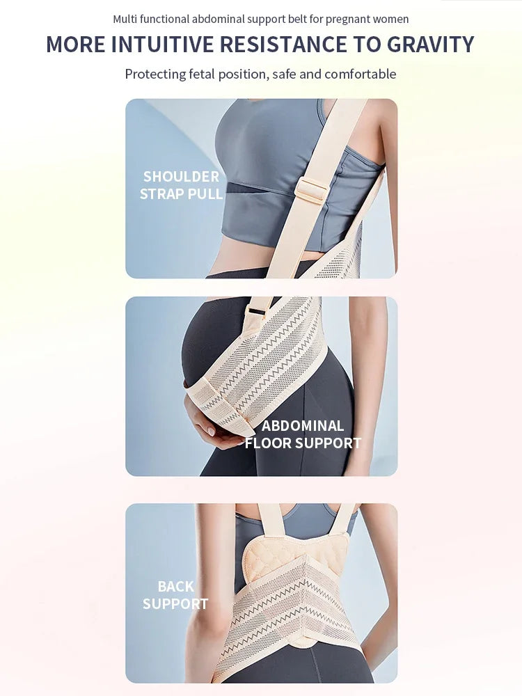 MOMSTAG Maternity Double Support Back/Pelvic Pain Relief Belt