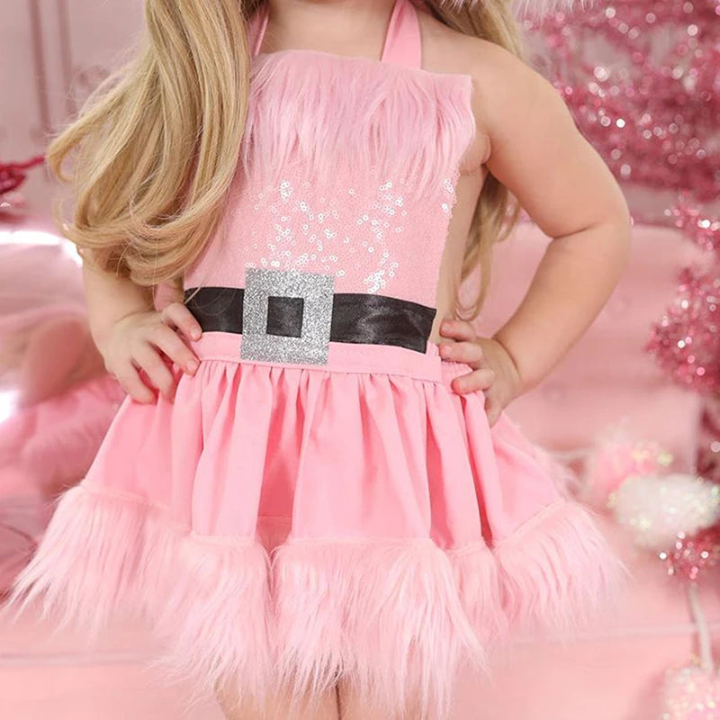 Baby Girl Santa Tulle Party Dress + Hat
