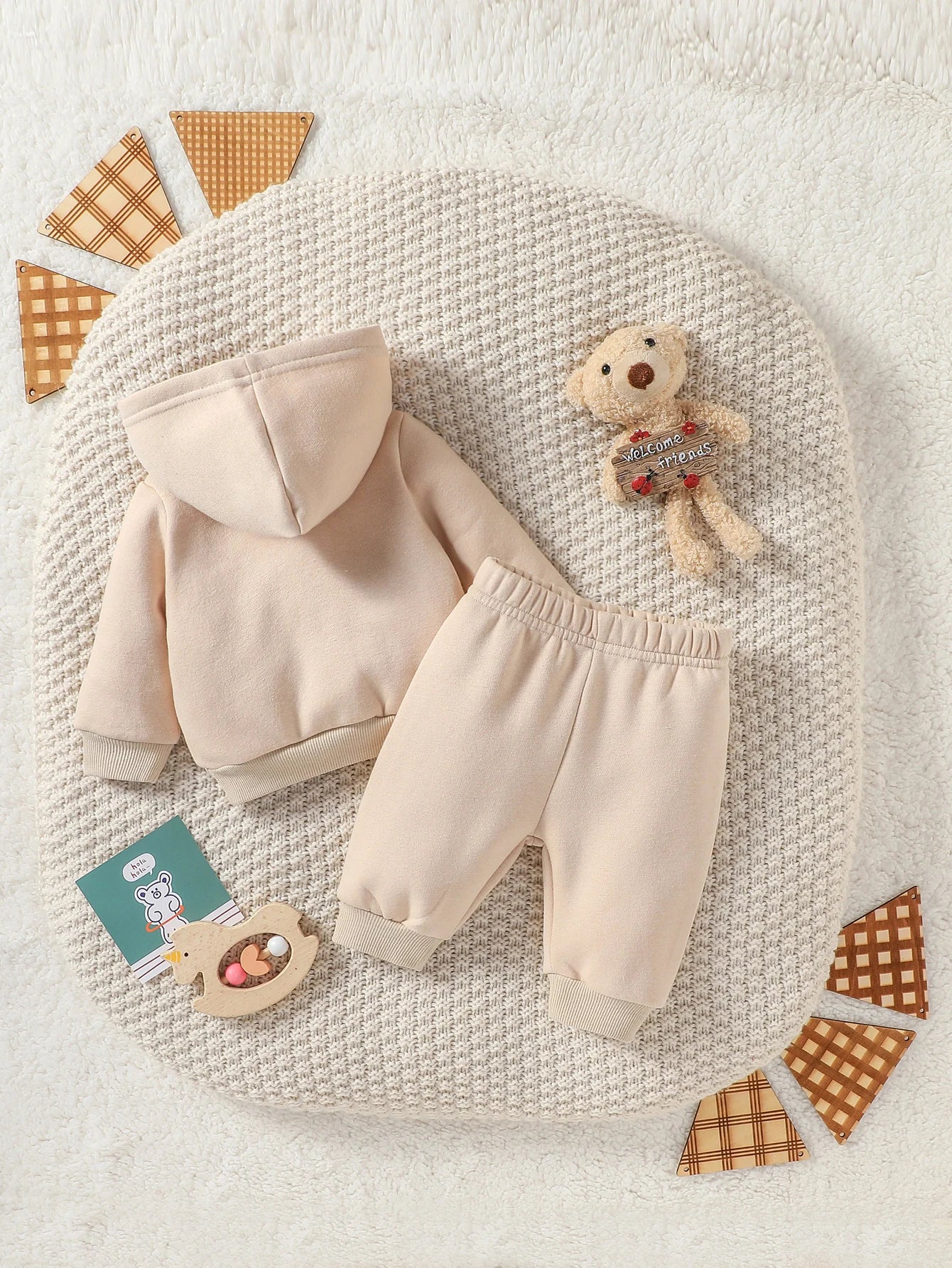 Bear Hoodie Baby Outfit Set 0–6M