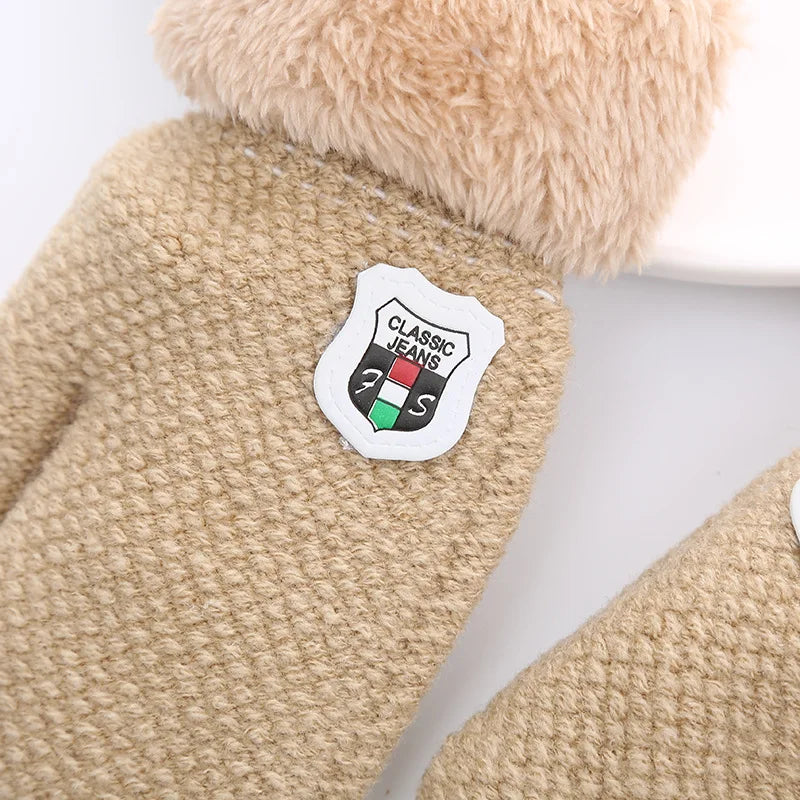 Toddler Knitted Winter Gloves 1-3Y