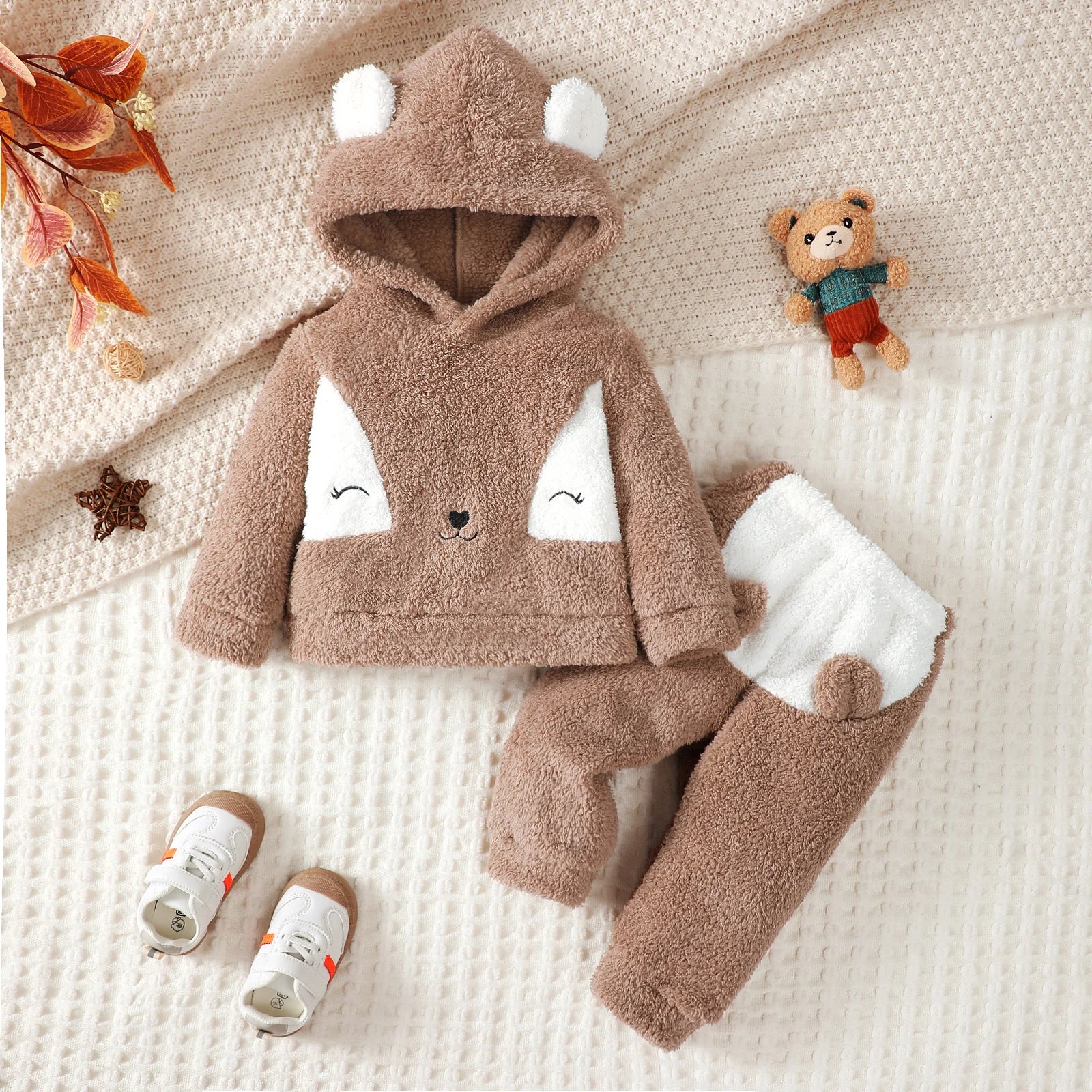 Toddler Baby Boy Plush Winter Set