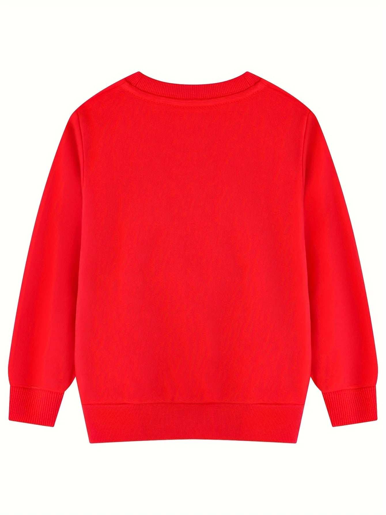 Cotton Girls Christmas Tree Red Sweatshirt