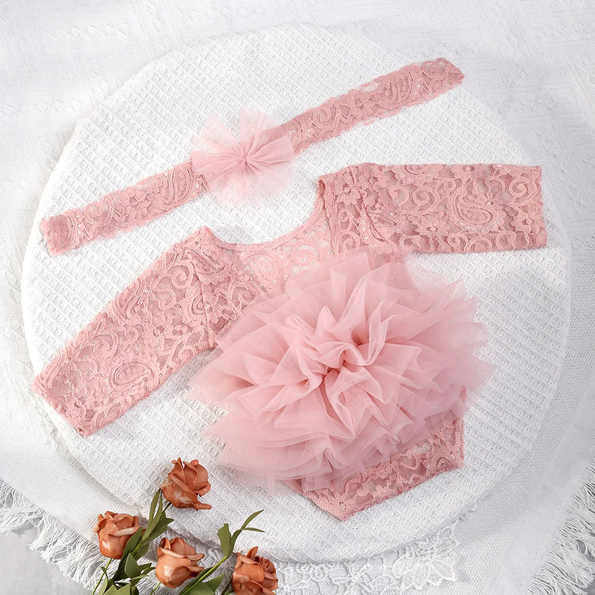 Newborn Tutu Dress - Lace Princess Romper - Photography Props