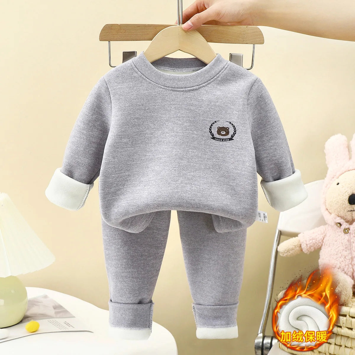 Kids Winter Plush Pajama Set