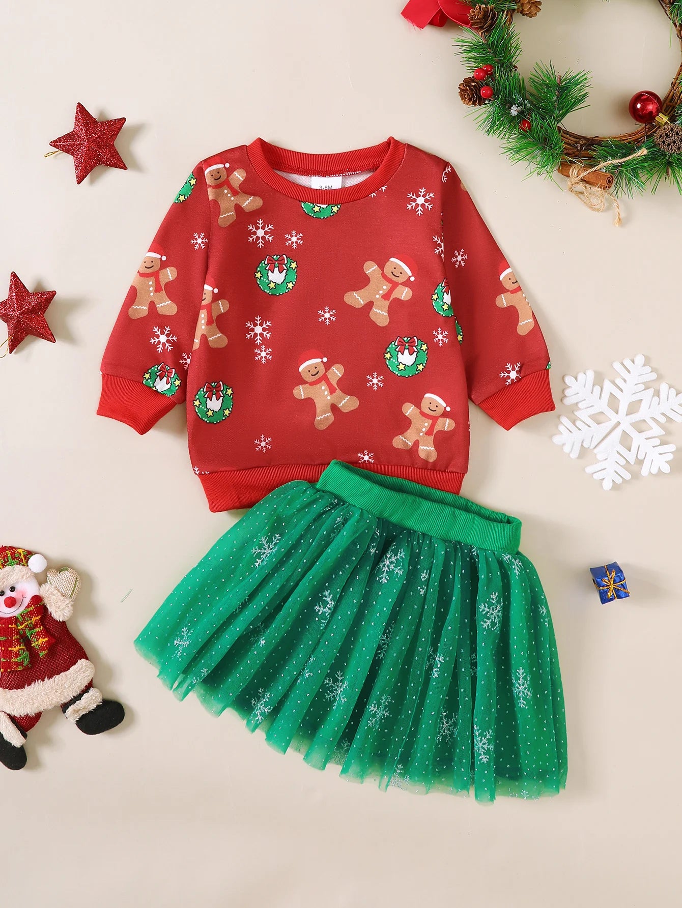 Gingerbread Holiday Outfit for Toddler Girls