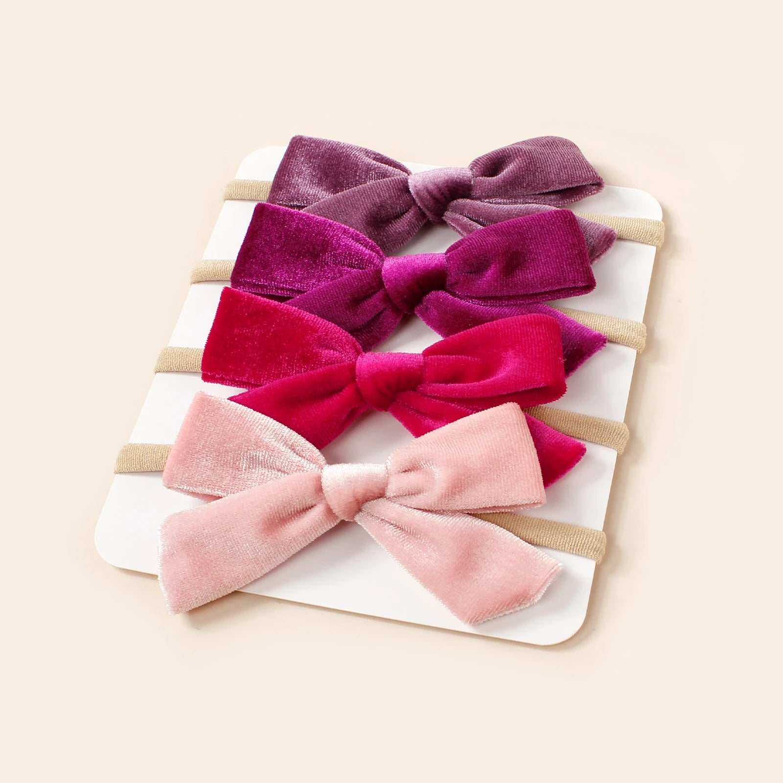 4Pcs/Set Baby Velvet Bow/Headband