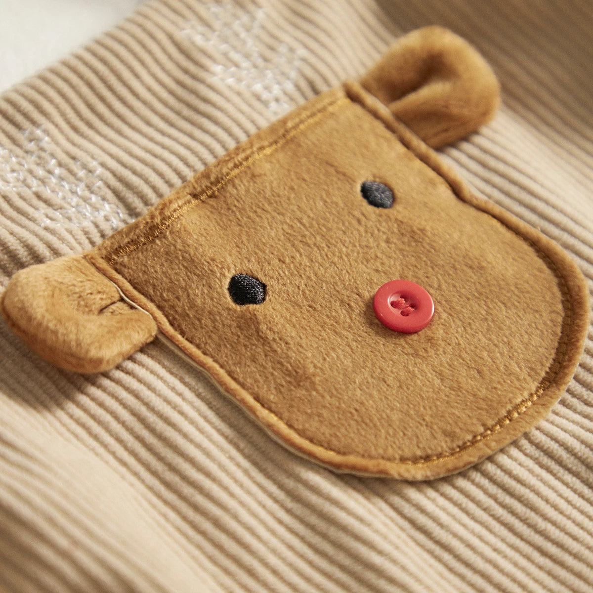 Christmas Corduroy Baby Romper 0-18M