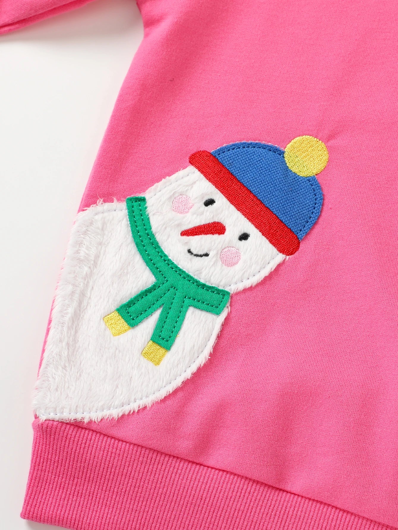 Toddler Pink Santa Cotton Sweatshirt
