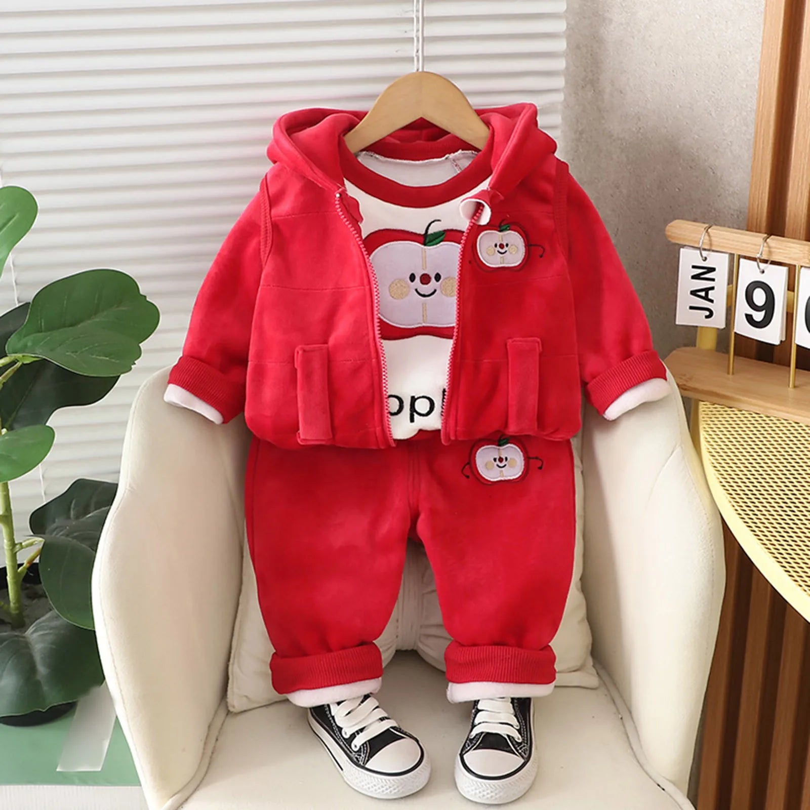 MOMSTAG  Baby Boys Winter Coat +Shirt +Pants Suits Set