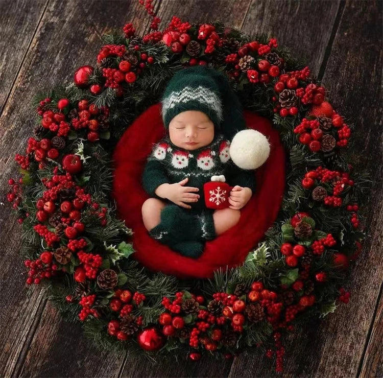 MOMSTAG Newborn Baby Santa Claus Costumes Set for Christmas