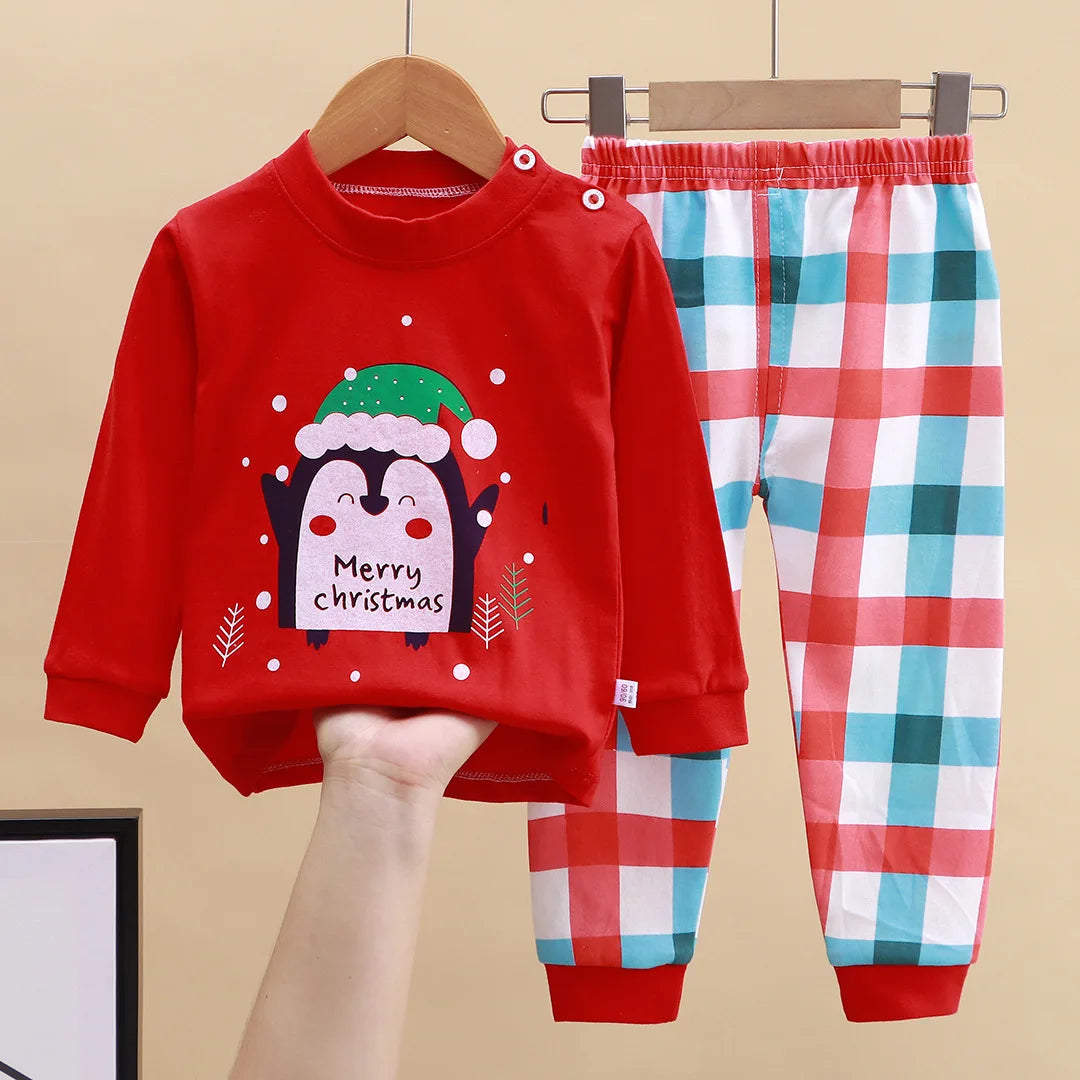 Kids Christmas Cotton Pajama Set