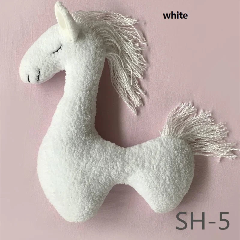 Newborn Photography Props Unicorn Posing Horse Pillow Cushion Blanket Backdrops Photo Studio Photo Mat Cute Plush Doll Decor