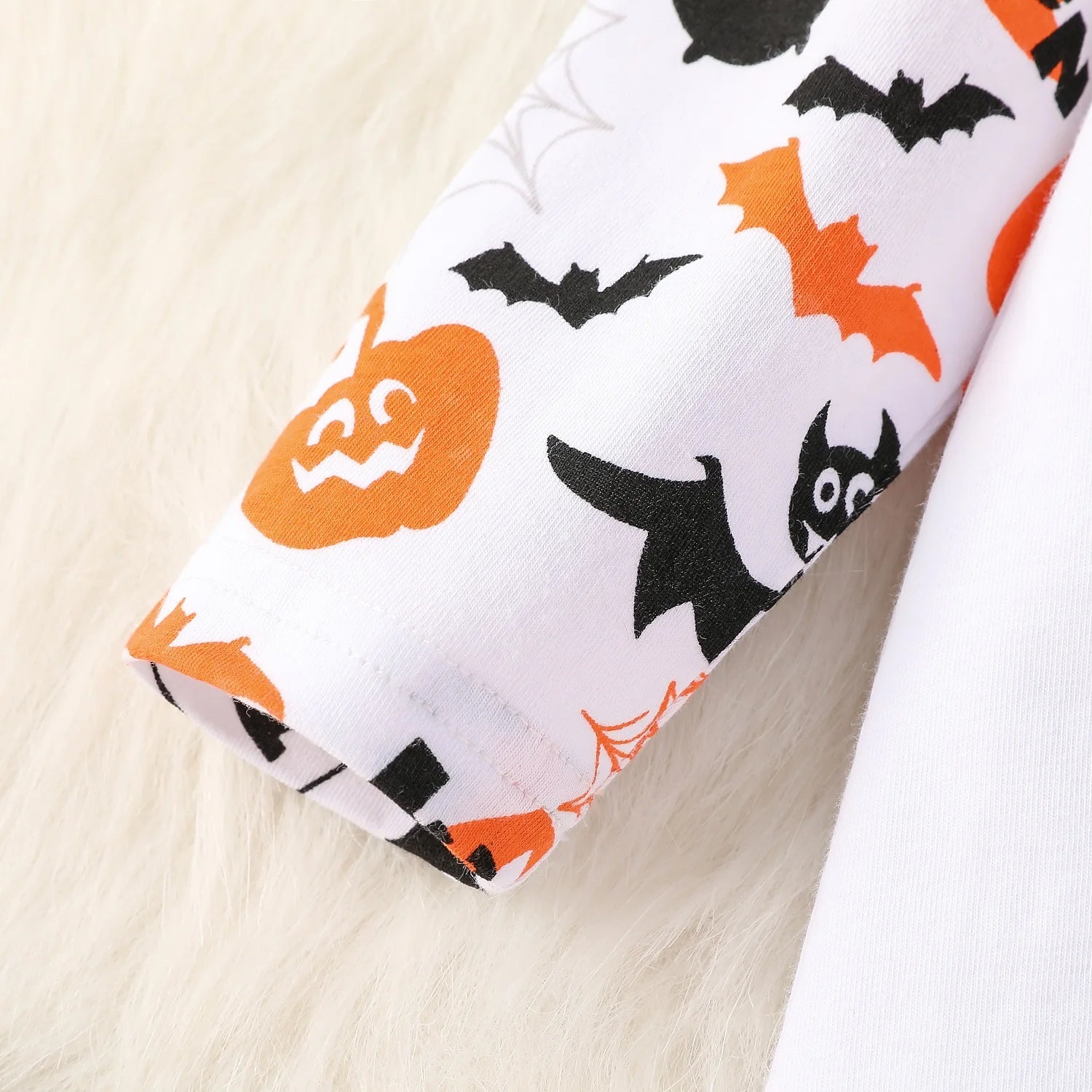 Baby Cotton Long Sleeve Pumpkin Print Jumpsuit for Halloween