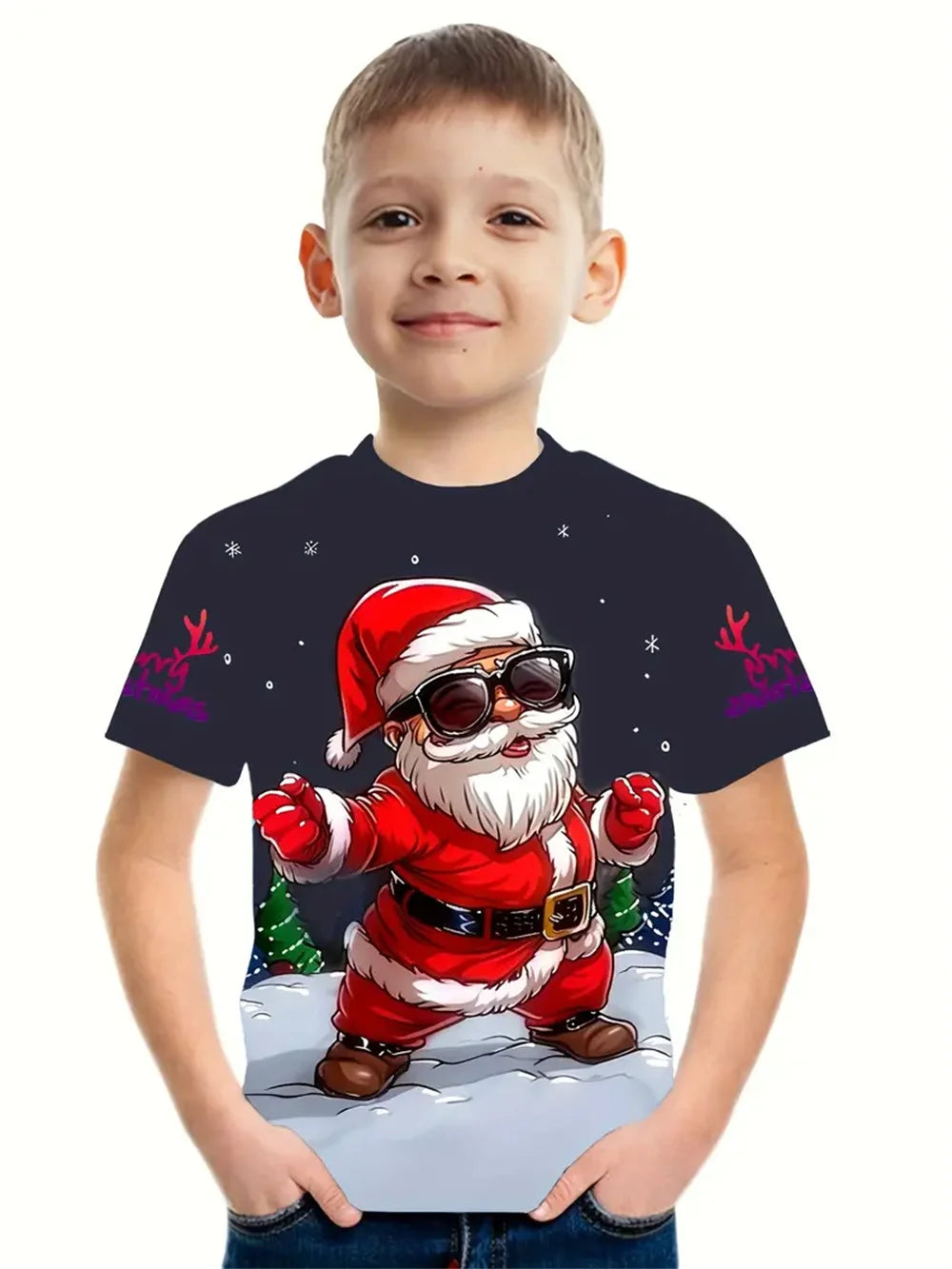 MOMSTAG Christmas Santa Claus 3d Print Tee Shirt