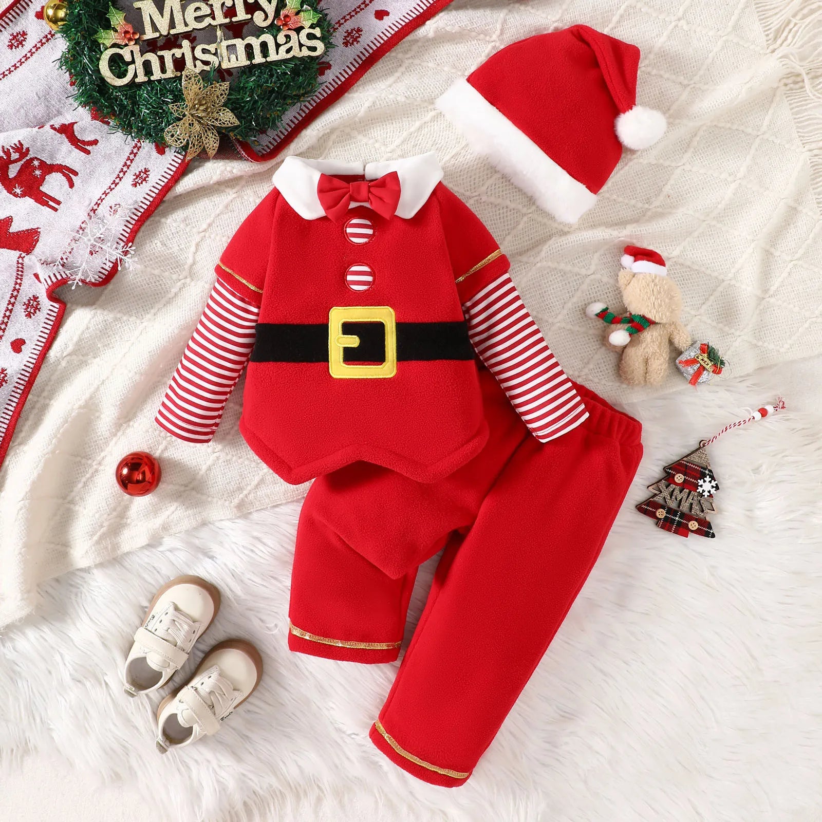 MOMSTAG Baby Girls Christmas Costume Set