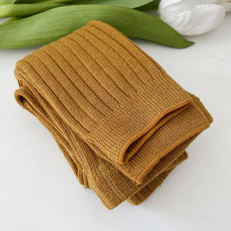 Baby Girls Ribbed Winter Leggings