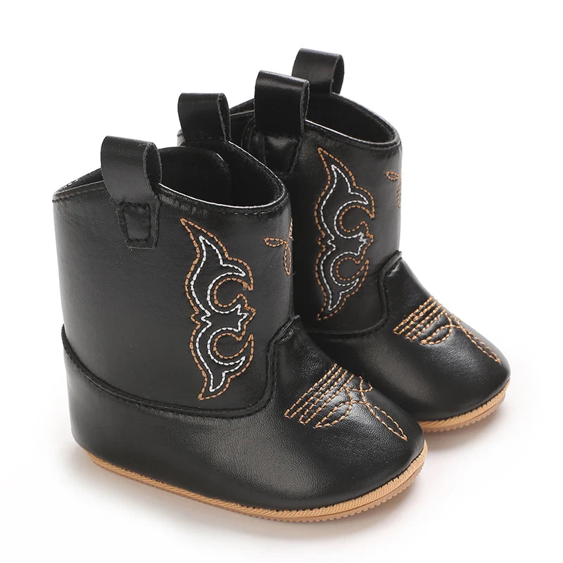 Baby Retro Leather Winter Boots 0-12M