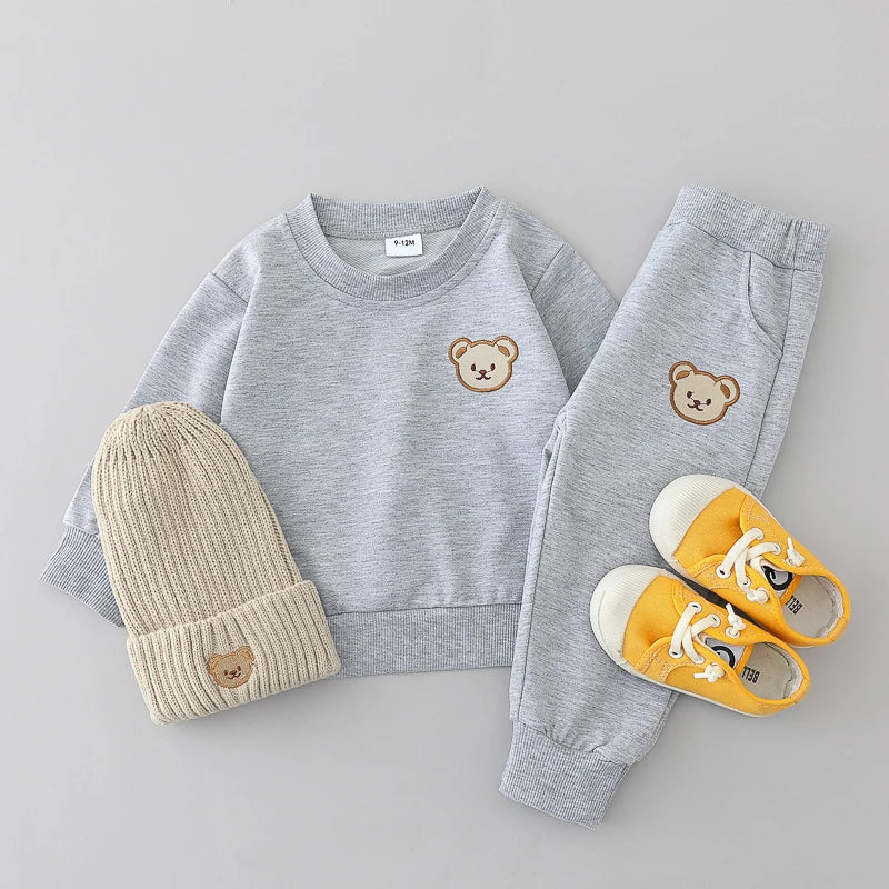 2PCS Children's Round Neck Long Sleeve and Pants