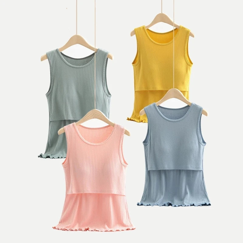 Sleeveless Maternity Tanks Nursing Tops