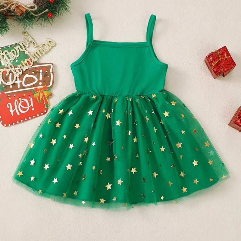 MOMSTAG Baby Girls Christmas Cami Dress