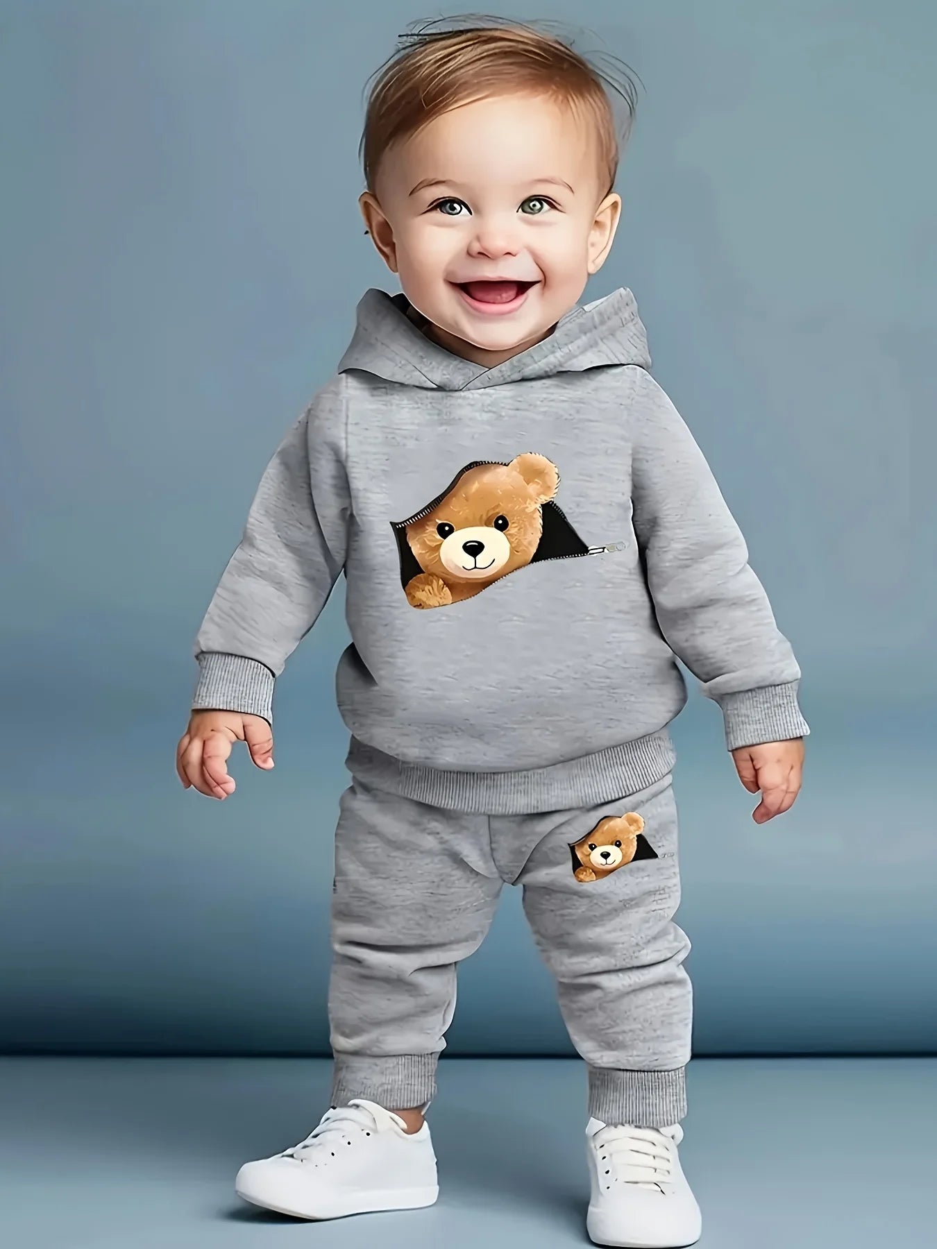 Baby Boy Fleece Hoodie & Pants Set