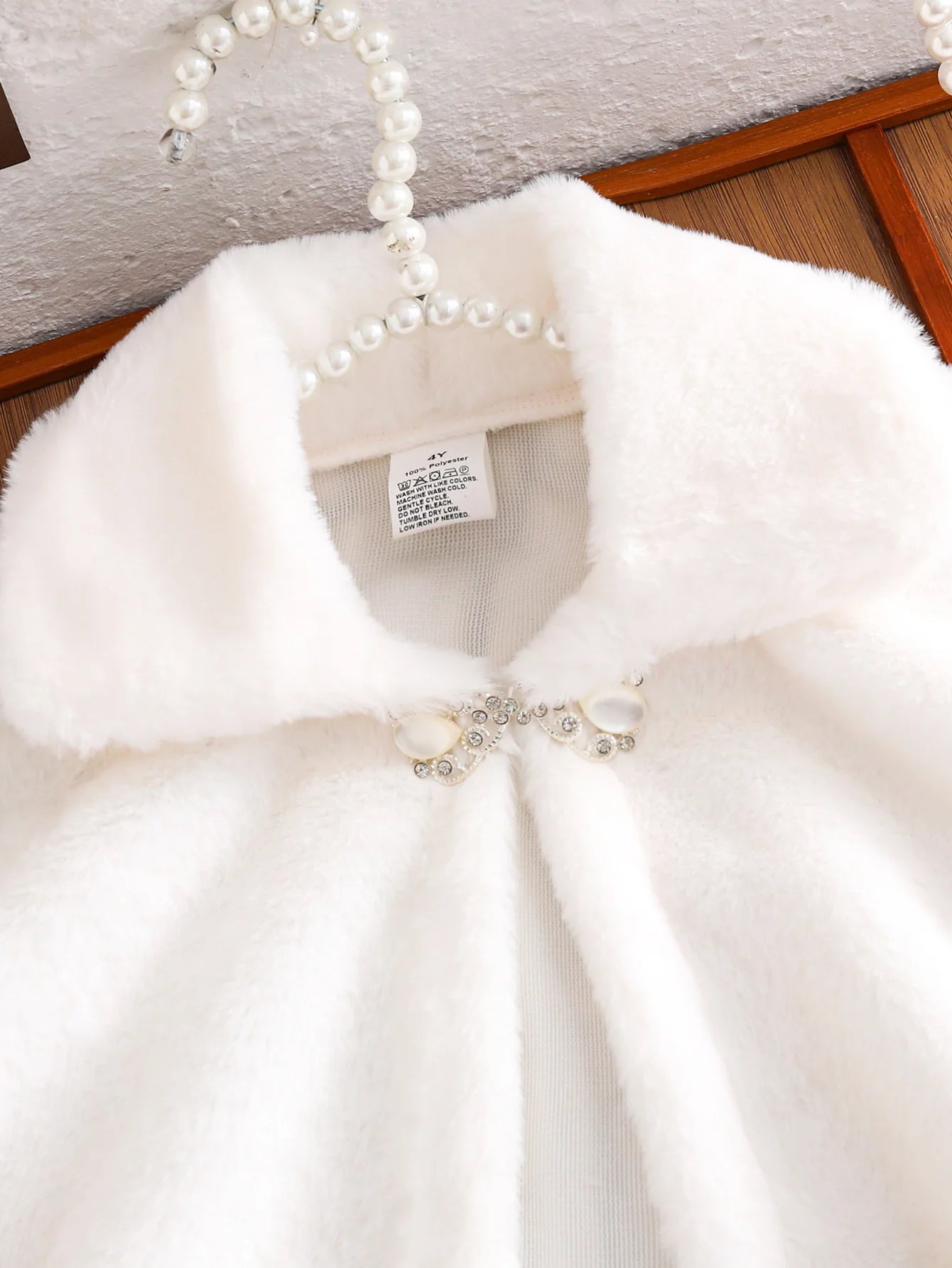 Girls Plush Princess Cape Shawl 4Y-8Y