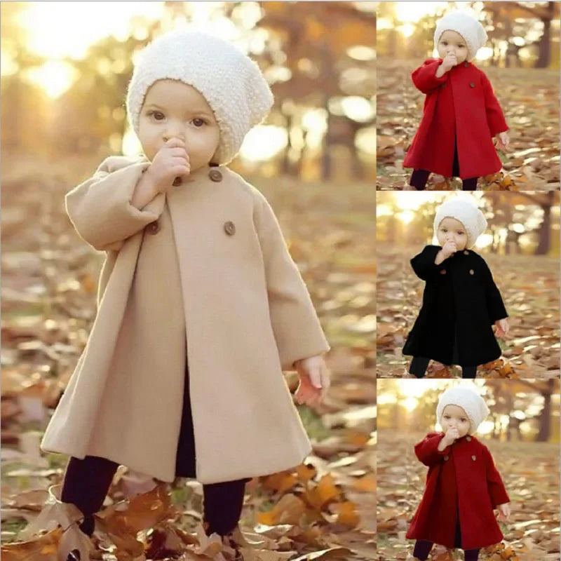 Baby Girls Elegant Winter Coat 6M–3Y