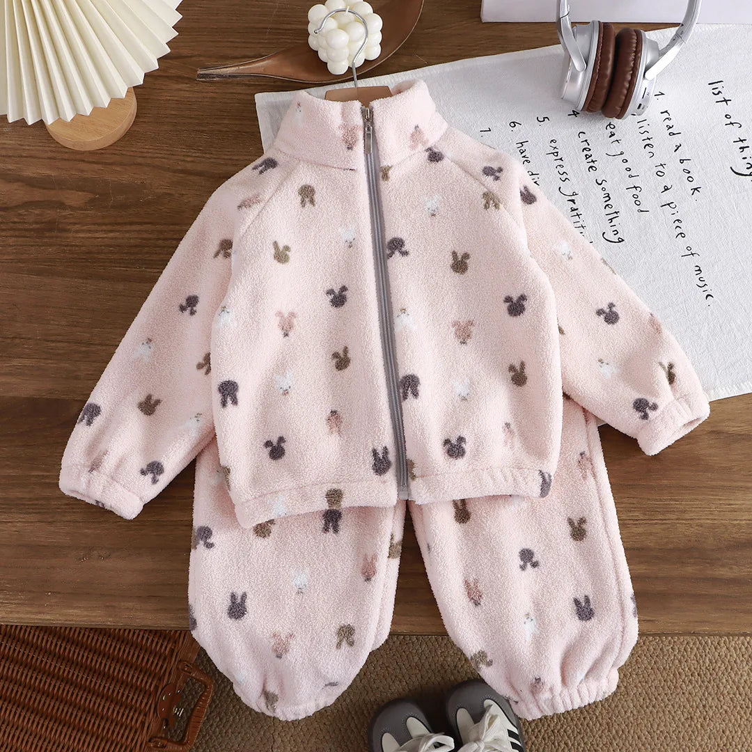 Toddler Velvet Winter Tracksuit Set